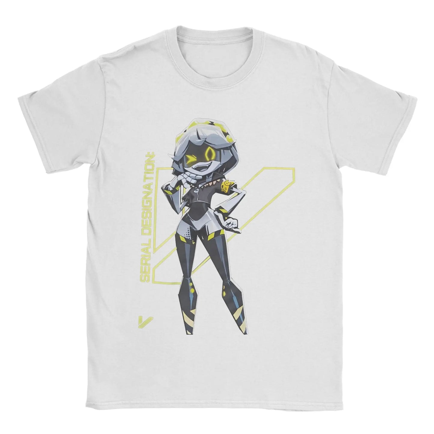 Murder Drones T-Shirts Men Game Character Funny 100% Cotton Tees Round Neck Short Sleeve T Shirt Gift Idea Clothes Peaceful Pleasures Health and Wellness WHITE 4XL