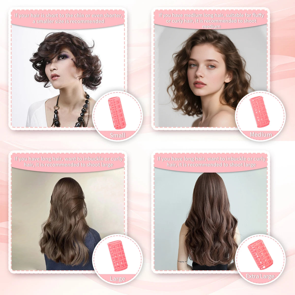 12Pcs/Set Heatless Hair Curler No Heat Hair Rollers Plastic Lazy Curls Root Perm Rods Curling Bangs Hair DIY Hair Styling Tools Peaceful Pleasures Health and Wellness