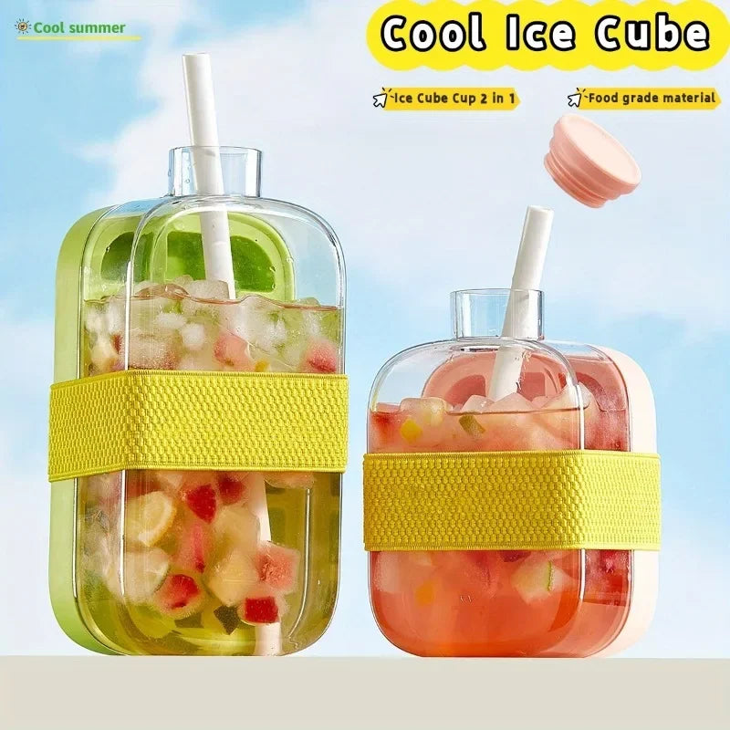 12-Grid Food-Grade Ice Cube Tray with Lid | 500/800ml Combo