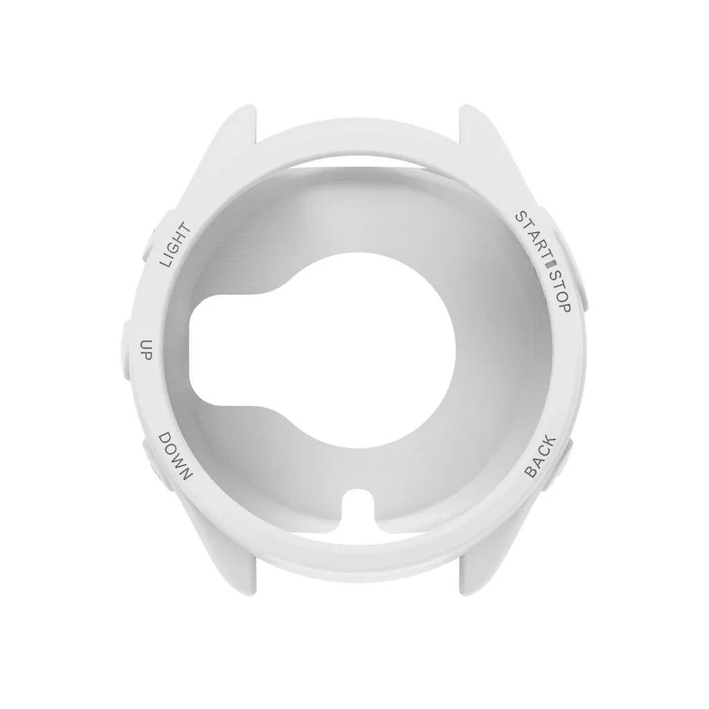 Soft Silicone Cover Case Screen Protector For Garmin Forerunner 965 Watch Case Protective Frame Shell Bumper Peaceful Pleasures Health and Wellness WHITE