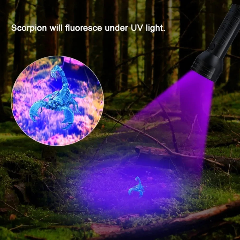 UV Black Light Flashlight 9/12/21 LED 395nm Pet Stain Detector
