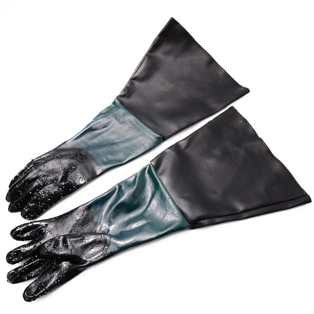 1 Pair PVC Sandblasting Gloves 11 8 Diameter Opening Sandblaster