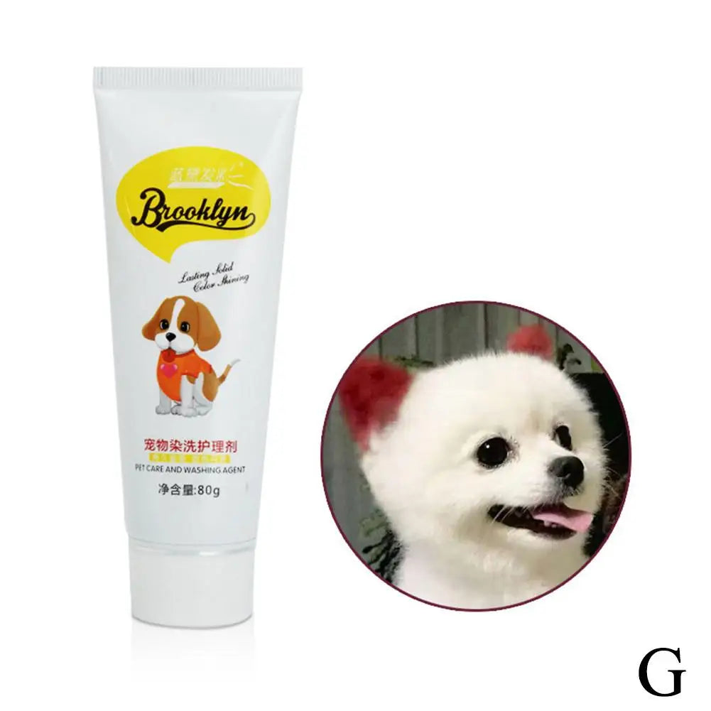 80g Pet Dog Cat Animals Hair Coloring Dyestuffs Dyeing Pigment Agent Supplies Peaceful Pleasures Health and Wellness Wine Red
