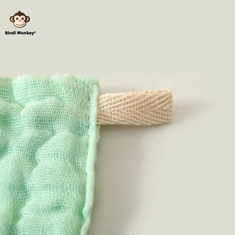 5 pieces of small square towel Soft and comfortable absorbent children's towel Green spring square kindergarten hand towel face Peaceful Pleasures Health and Wellness