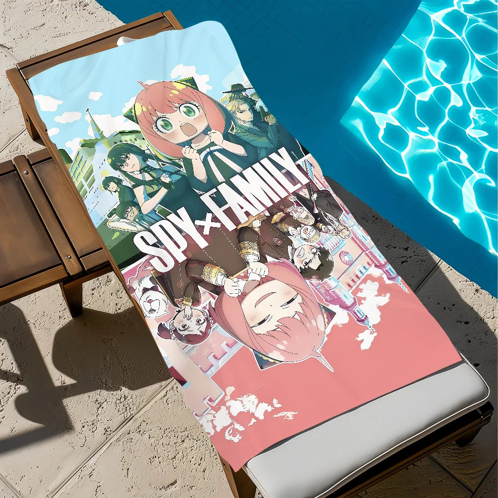 Spy x Family Anya Quick-Dry Beach Towel | Anime Fan Gift Anime Beach Towel Peaceful Pleasures Health and Wellness z8 STJ40x70CM