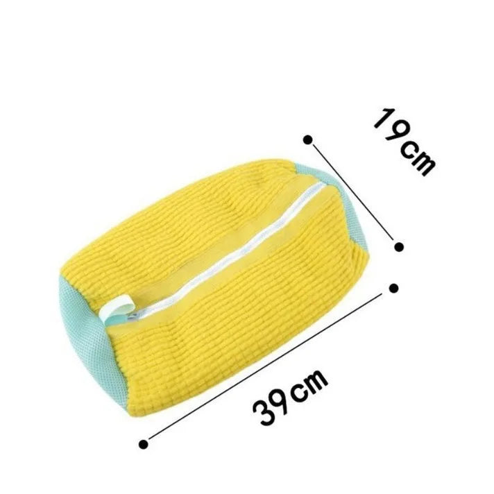Washing Machine Shoe Bag Sneaker Laundry Protector Anti Deformation Mesh Bag Lazy Helper for Shoes Care with Zipper Closure Peaceful Pleasures Health and Wellness