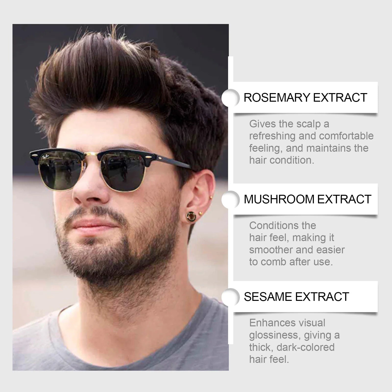 Jaysuing 3-in-1 Men's Hair Dye Shampoo – Gray Hair Coverage Hair Dye Shampoo Oasis Select