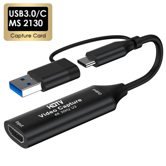 4K hdmi Video Capture Card USB 3.0 Type-C 1080P Game Capture Card for Live Streaming PS4 Xbox Switch OBS Recording Peaceful Pleasures Health and Wellness