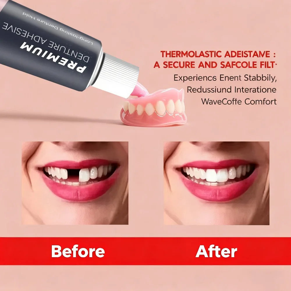 Comfort Denture Adhesives Glue Teeth Care Thermoplastic Denture Silicone Reline Kit Adhesive Cushion Friction Fixed Dentures. Peaceful Pleasures Health and Wellness