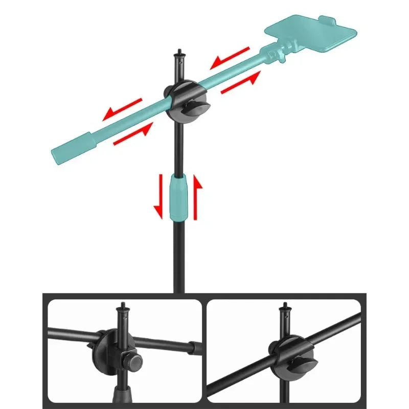 Overhead Phone Tripod Stand | Articulated Arm Table Mount