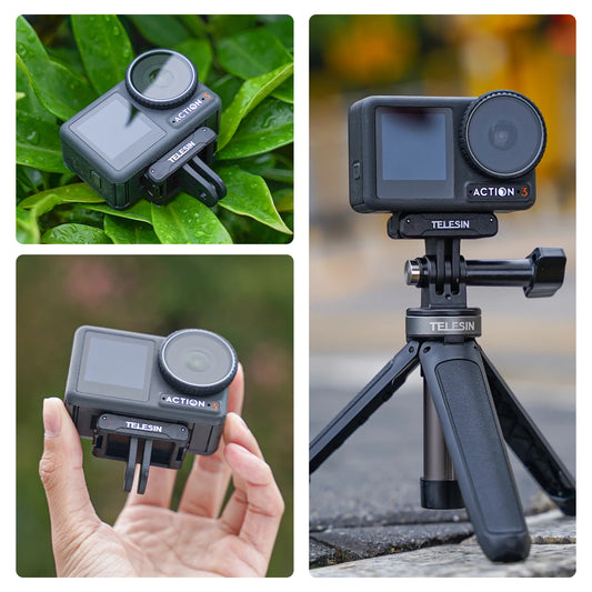 TELESIN Magnetic Two Claw Adapter Action Camera Accessories For DJI OSMO Action 3 Adapter Refined and Safe Peaceful Pleasures Health and Wellness