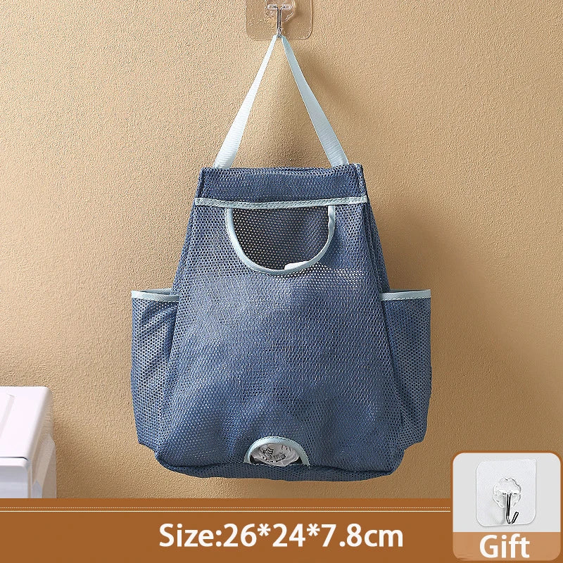 Wall-Mount Plastic Bag Holder & Dispenser | Washable Mesh