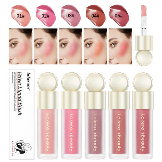Matte Liquid Blush Velvet Blusher Orange Peach Face Pigment Lasting Beauty Natural Cheek Tint Cream Blush Makeup Maquiagem7.5ml Peaceful Pleasures Health and Wellness