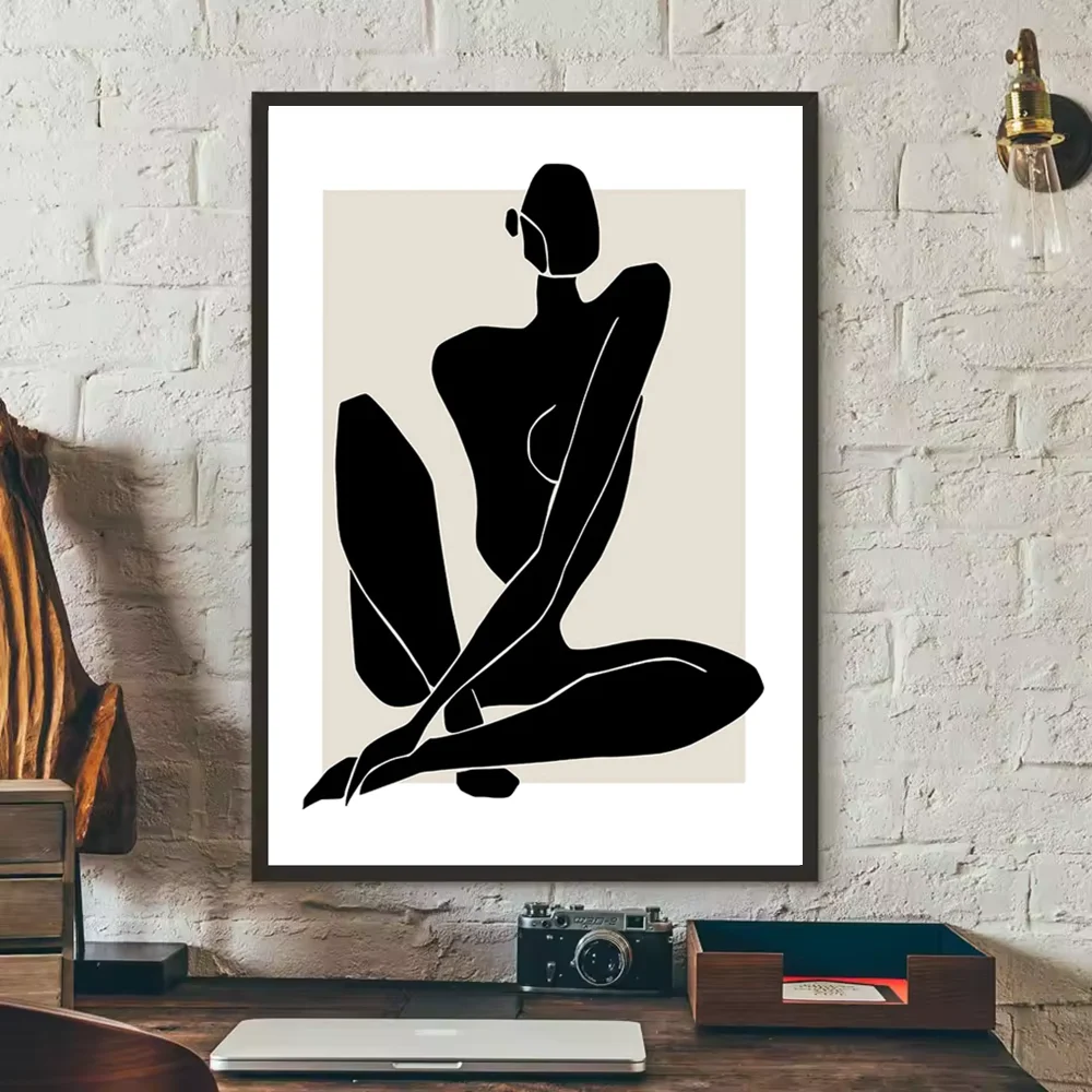 abstract matisse flower human body Poster HD art sticky wall waterproof home living room bedroom bar aesthetic decoration Peaceful Pleasures Health and Wellness z5 15X20cmNoframe