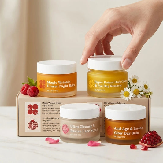 4-in-1 Day & Night Skincare Set | Hydrating & Brightening Combo Skincare Set Peaceful Pleasures Health and Wellness