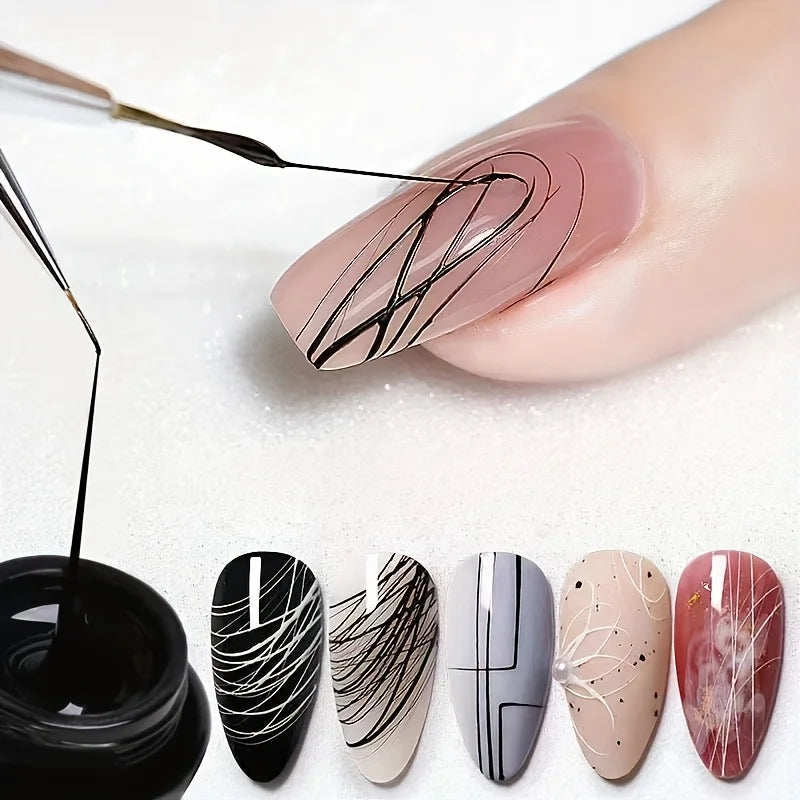Nail Art Elastic Gel Polish for Carving and Painting Designs, 4 Colors Peaceful Pleasures Health and Wellness