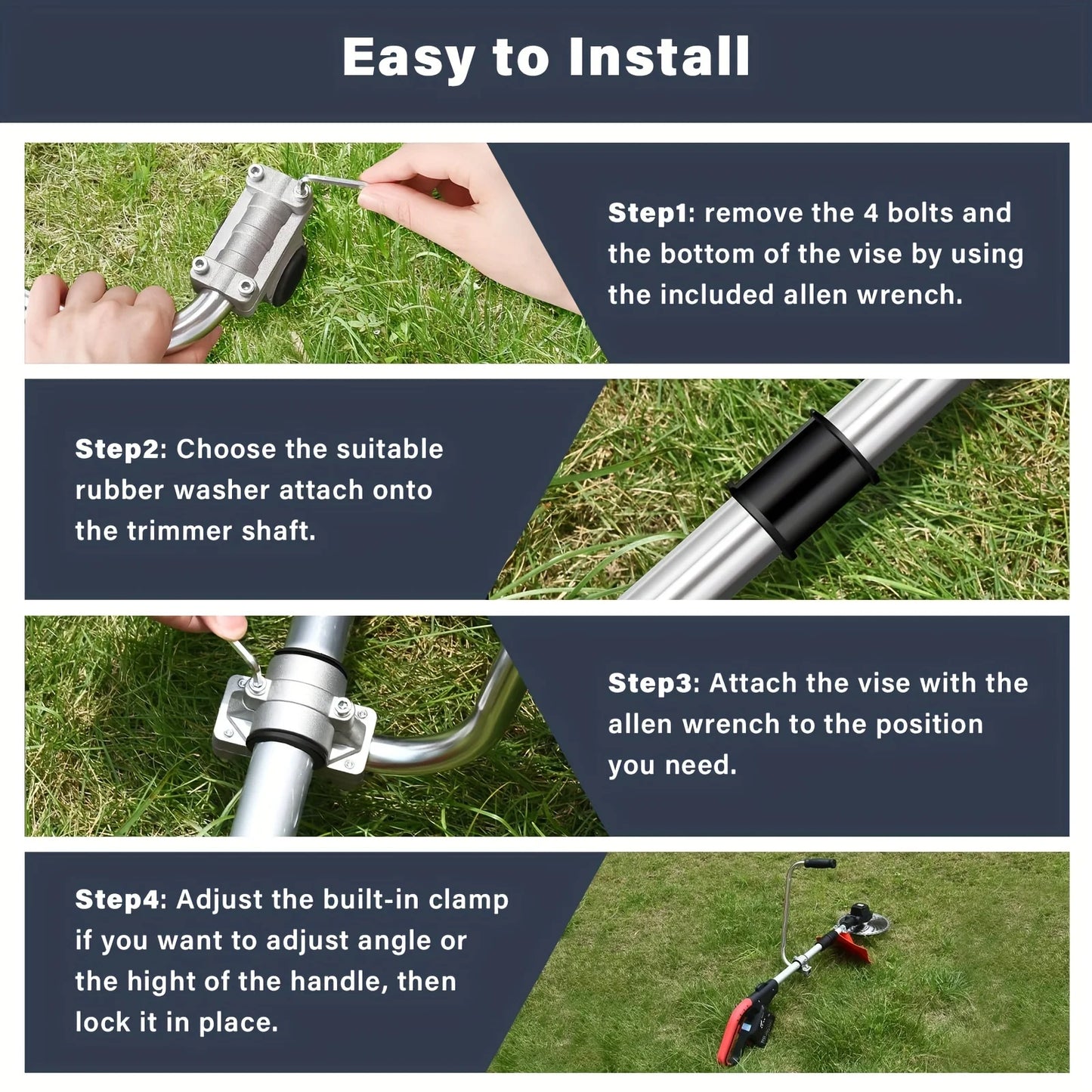 Trimmer Grip String Trimmers Handle Bracket Clamp Landscaping Edging