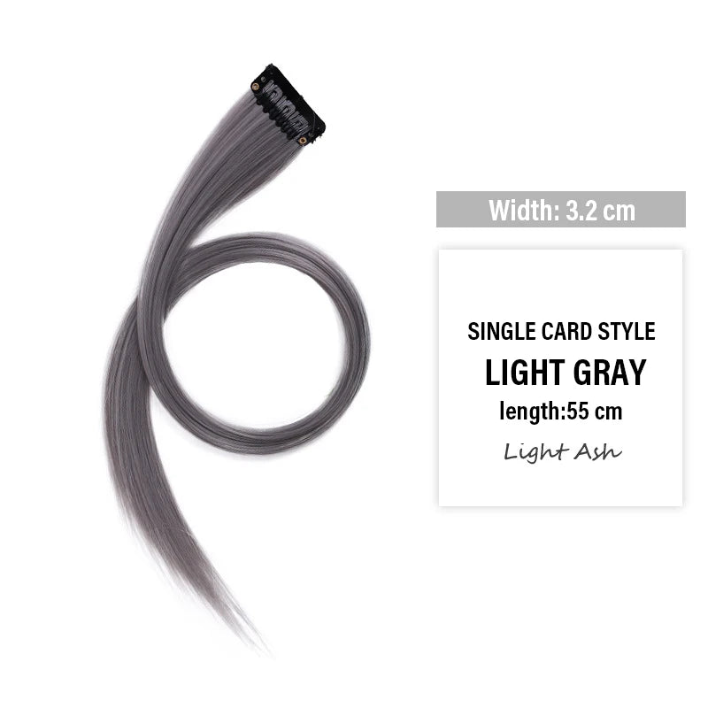 Colored Clip-In Hair Extensions | 55cm Synthetic Weft