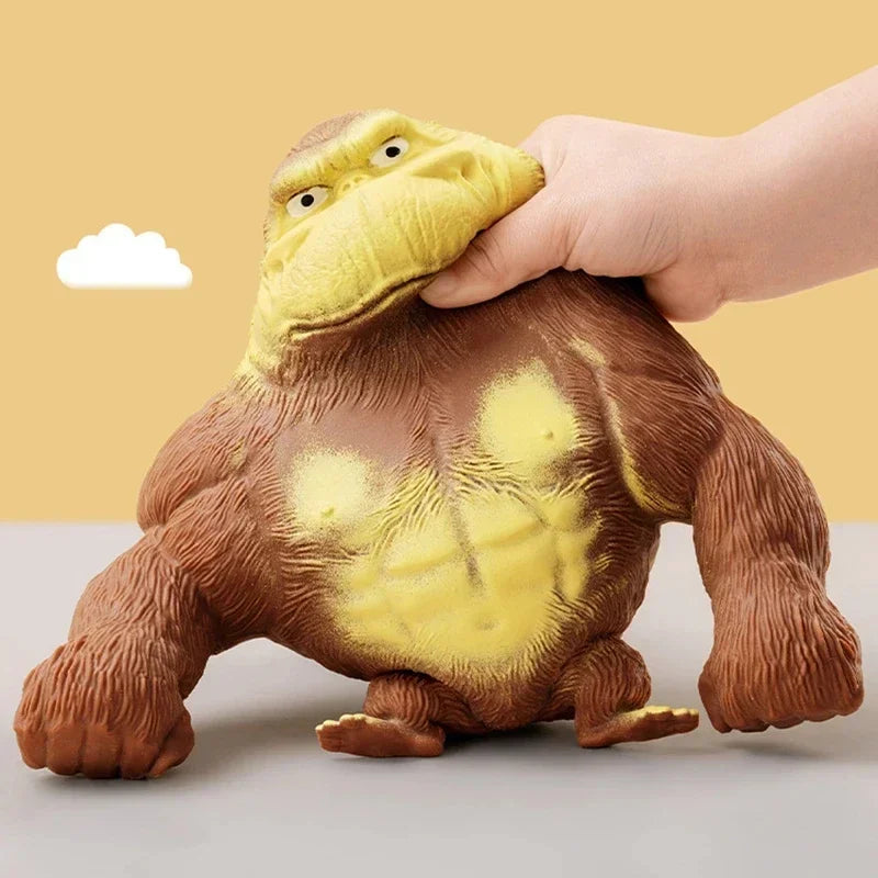 Squeeze Gorilla Figurine – Funny Stretchable Monkey Desk Ornament