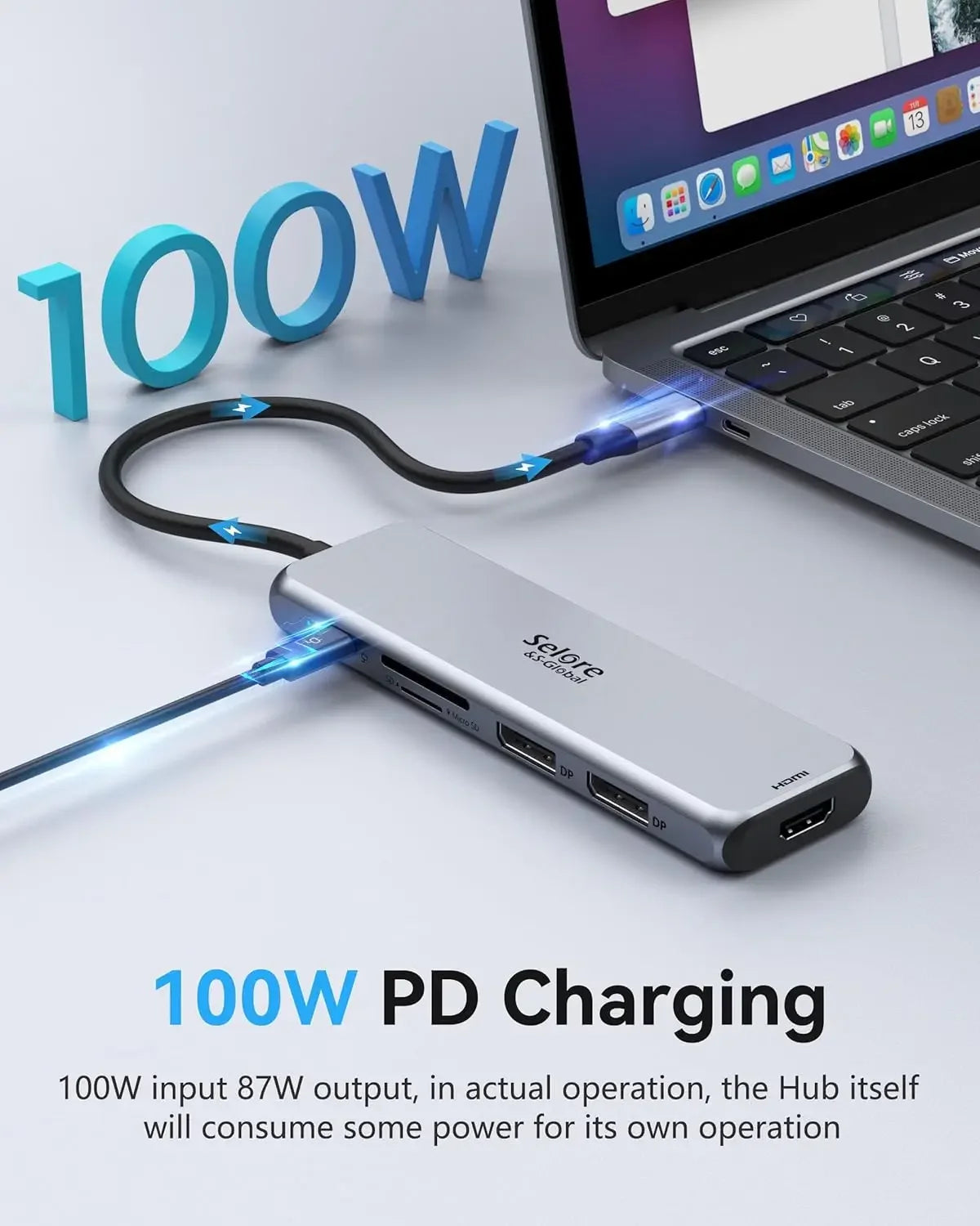 9-in-1 USB-C Docking Station with Dual DisplayPort, HDMI, 3 USB 3.0 Ports, SD/TF Slots & 100W PD Charging Peaceful Pleasures Health and Wellness