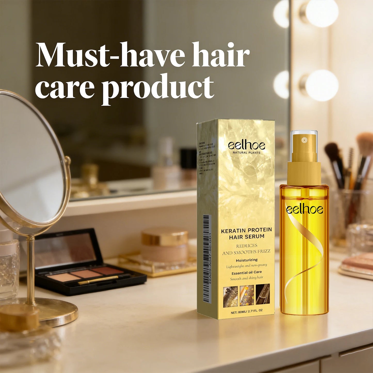 Keratin Protein Hair Serum Nourishing Repairing Damaged Hair Improve Gloss Reduce Hair Frizz Refreshing Hairdressing Oil Essence Peaceful Pleasures Health and Wellness