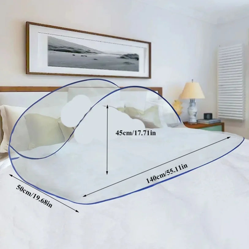 Foldable Pop-Up Mosquito Net for Travel & Camping | No Install