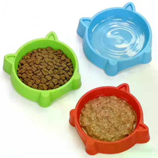 Cat Ear Pet Bowl – Non-Slip Plastic Feeder for Cats & Dogs Pet Feeding Bowl Peaceful Pleasures Health and Wellness