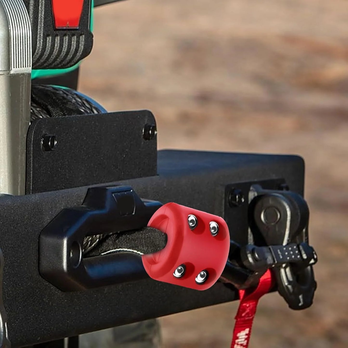 Winch Stopper Cable Hook Rubber Rope Line Saver Synthetic