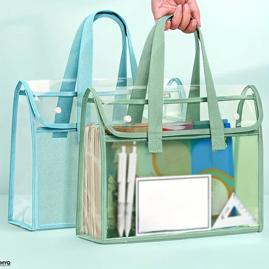 1 Large Capacity Portable Transparent Waterproof Handheld Folder Peaceful Pleasures Health and Wellness