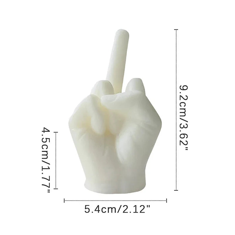 1pc Universal Creative Candles Middle Finger Shaped Gesture Scented Candles Durable Funny Quirky Gifts Home Decoration Ornaments Peaceful Pleasures Health and Wellness