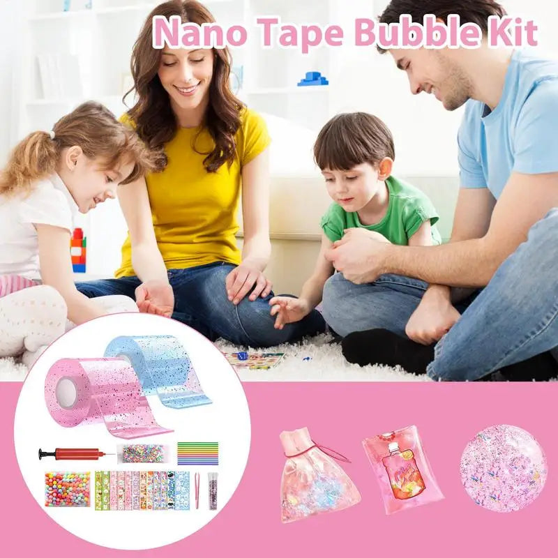 Nano Glue Kneading Music Blowing Bubble Full Set Of Nano Tape Double-Sided Paste Blowing Bubble DecompressionToys Sticker Peaceful Pleasures Health and Wellness