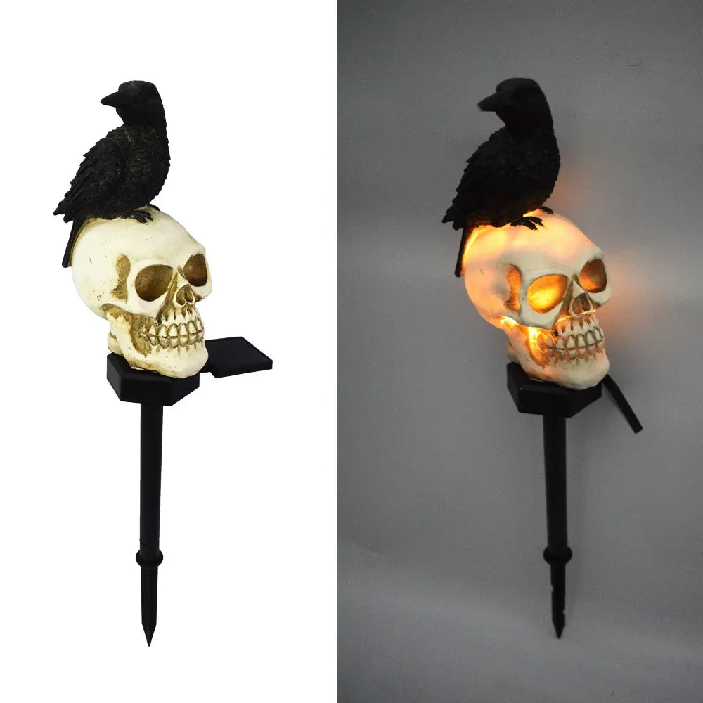 Halloween Outdoor Light Skeleton Ghost Horror Grimace Party Decor for Courtyard Home Holiday Lighting Garden Decoration Peaceful Pleasures Health and Wellness Look Left