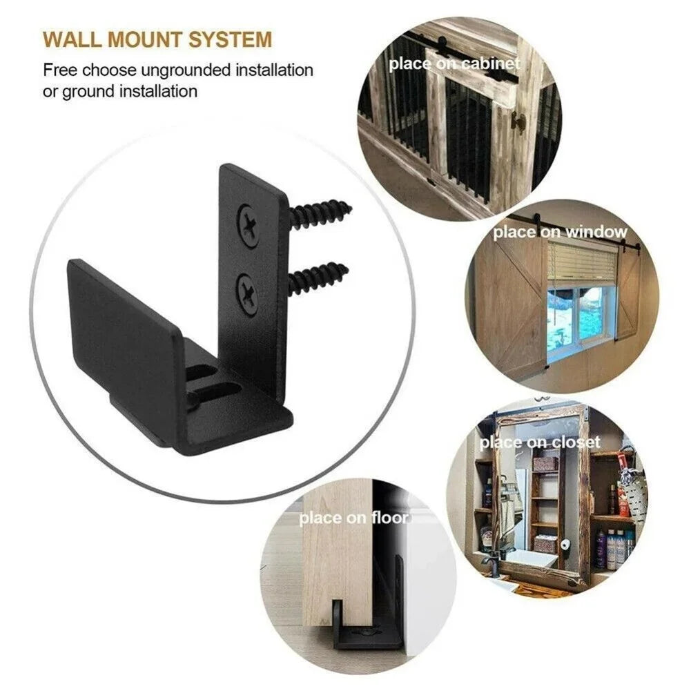 Sliding Barn Door Bottom Floor Guide Clips Adjustable Universal