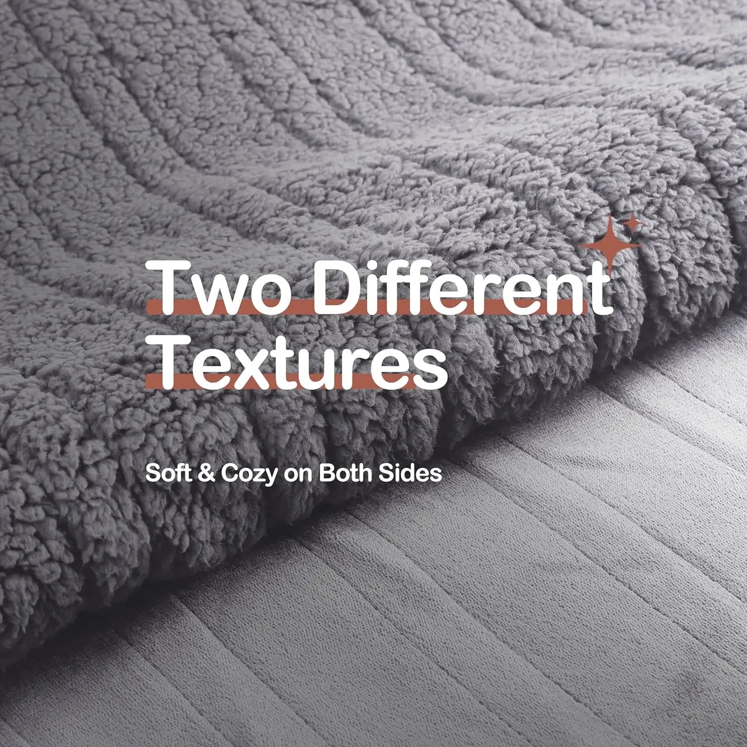 Twin Electric Heated Blanket 62x84 Inch, 5 Heat Settings, Auto Shutoff, Machine Washable, Gray Peaceful Pleasures Health and Wellness