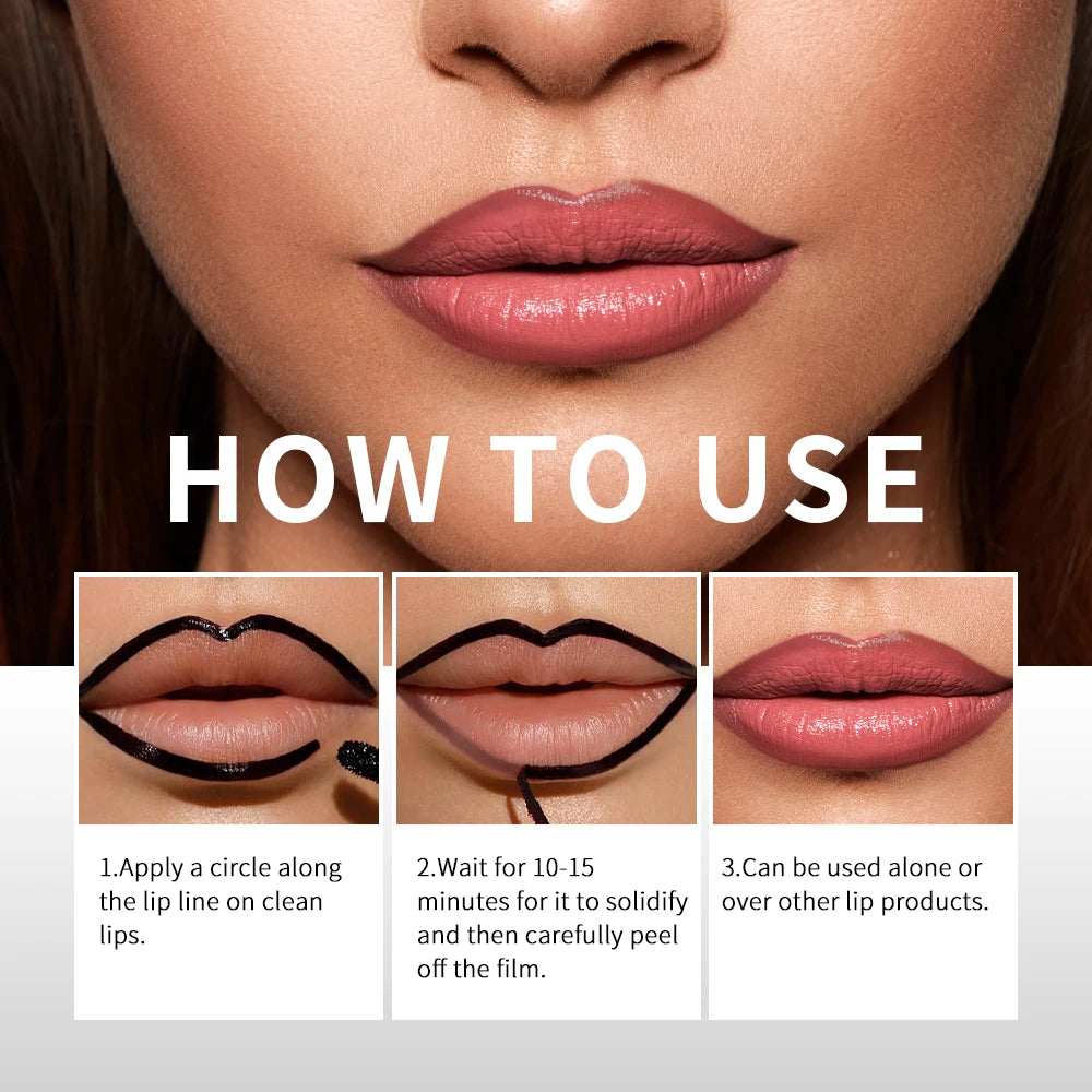 Lip Liner Peel Off Tattoo Waterproof Lipgloss Matte Long Lasting Matte Lip Tint Brown Contour Tear-off Lips Stain Cosmetic Peaceful Pleasures Health and Wellness