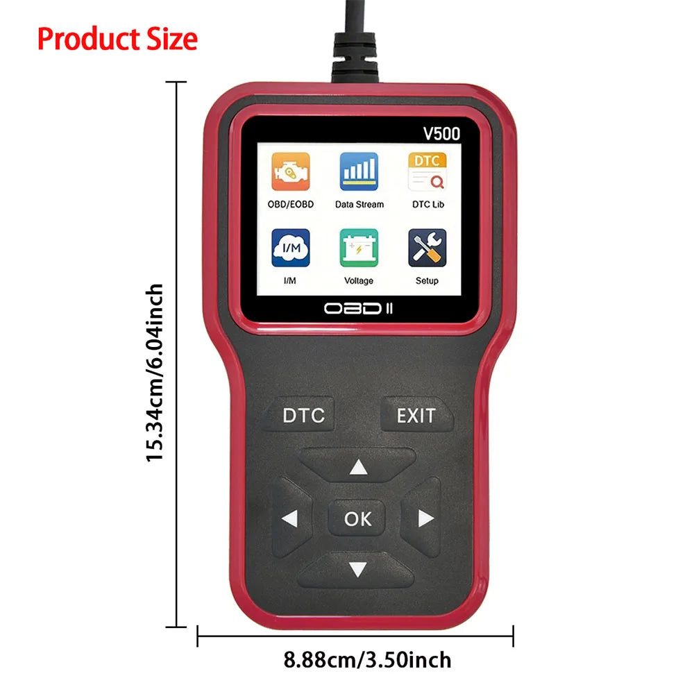 V500 OBD2 Scanner – Engine Code Reader & Battery Tester Peaceful Pleasures Health and Wellness