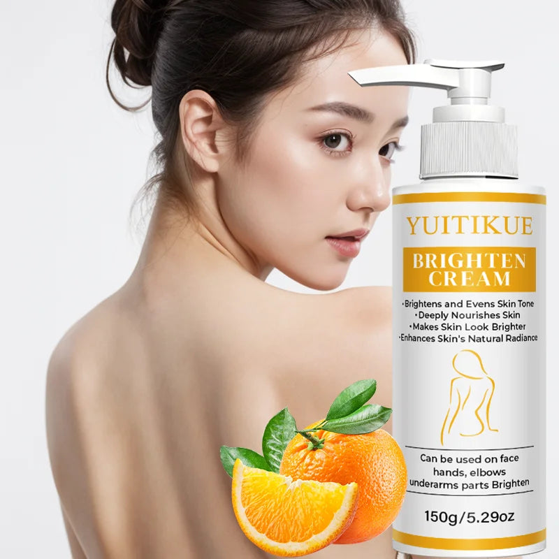 YUITIKUE Brightening Cream 150g Even Skin Tone Deeply Nourishes for Natural Radiance on Face, Hands & Elbows Peaceful Pleasures Health and Wellness