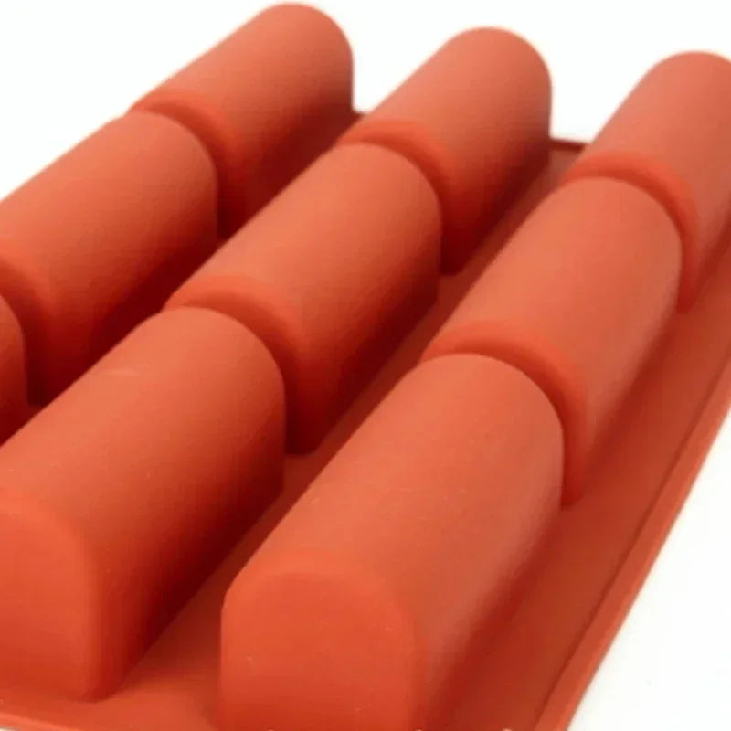 Baking Tools 9 Cavity Silicone Mold 3D Stick Half-cylindrical Long