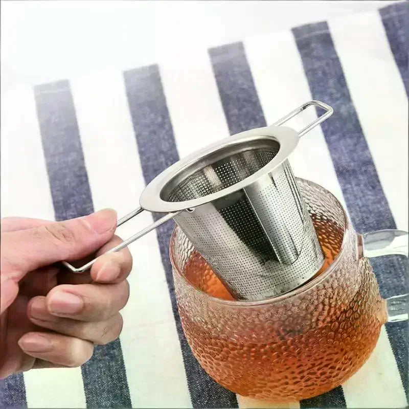 Stainless Steel Mesh Tea Infuser with Lid | Loose Leaf Strainer