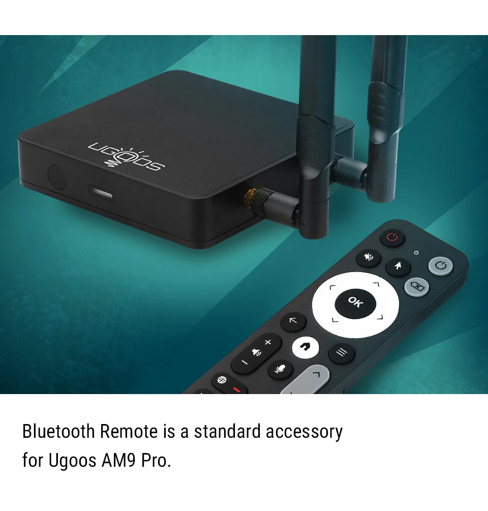 Ugoos AM9 PRO Smart TV Box Android 14 Amlogic S905x5-J LPDDR5 4GB 64GB WiFi 6 BT5.3 1000M LAN 4K HDR Set-top Box Media Player Peaceful Pleasures Health and Wellness