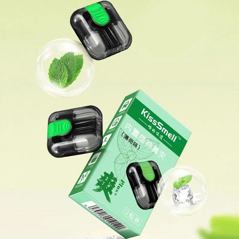 Hands-Free Aromatherapy Nasal Inhaler Stick 2pk | Nose Clip