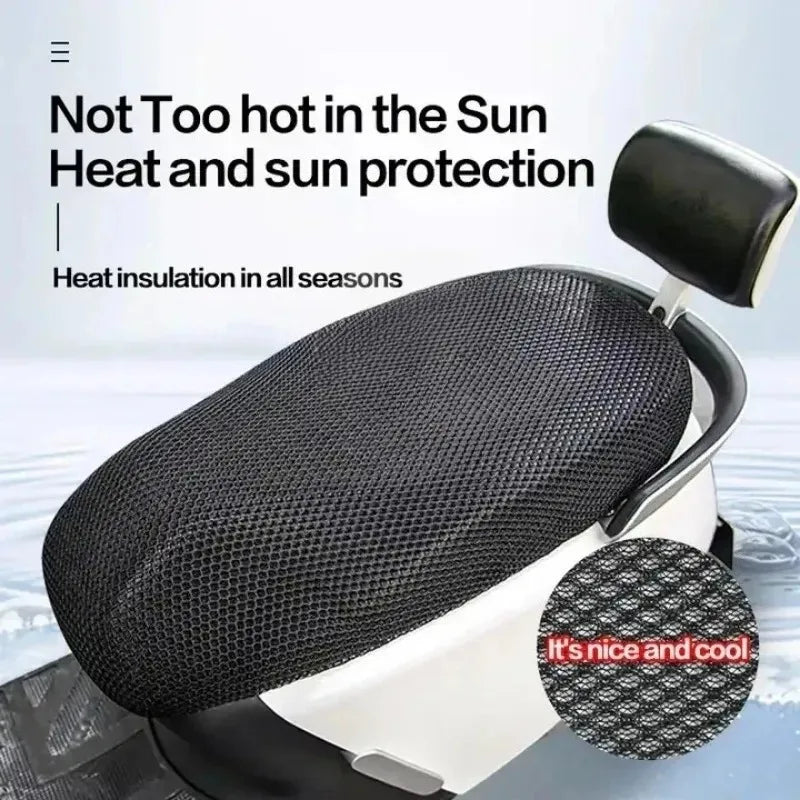 Universal Motorcycle Seat Cover – Breathable Mesh & Waterproof