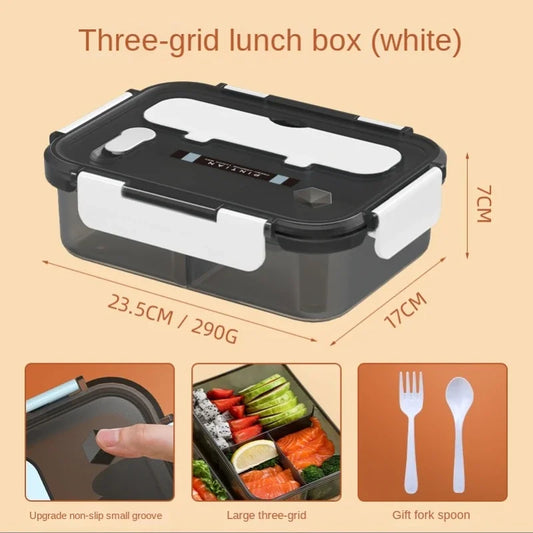 Transparent Lunch Box for Kids Food Storage Container with Lids Leak-Proof Microwave Food Warmer Snacks Bento Box Japanese Style Peaceful Pleasures Health and Wellness