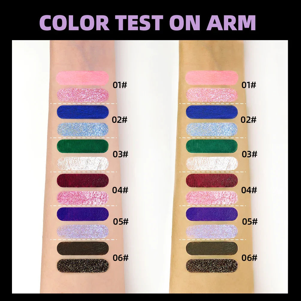 QiBest 2-in-1 Glitter & Colored Mascara | Waterproof, 6 Colors
