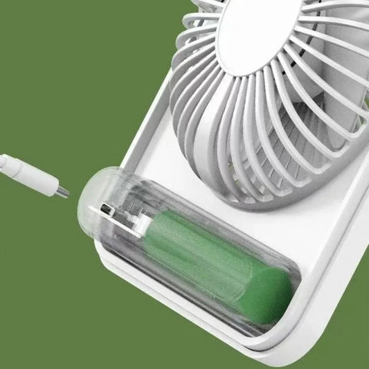Portable USB Rechargeable Desktop Fan | 5-Speed Mini Table Fan Mini Desktop Fan Peaceful Pleasures Health and Wellness