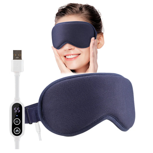 USB Charging Hot Compress Eye Mask Dry Eyes Relief Heated Massage Steam Eyemask with Remote Control Office Sleeping Eye Shade Peaceful Pleasures Health and Wellness