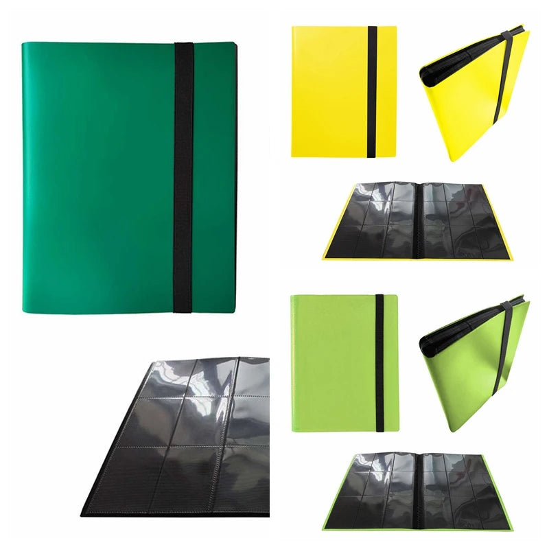 Clear Grid Pocket Album 4/9/12 Slot Organizer for Cards Tickets Portable Mini Photo Book | Multipurpose Storage for Collectibles Peaceful Pleasures Health and Wellness