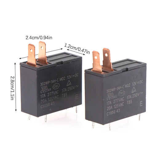 2 PCS 12V Relay 302WP-1AH-C M02 12VDC 4Pins For Microwave Oven Peaceful Pleasures Health and Wellness