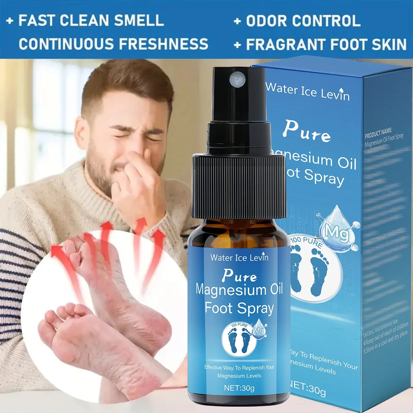 Magnesium Oil Foot Spray with Vitamin E – Smooth & Moisturized