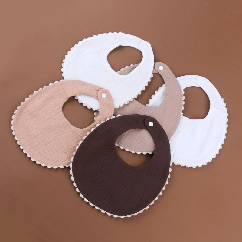 Cotton Baby Drool Bibs & Burp Cloth | Soft Absorbent Infant Bib